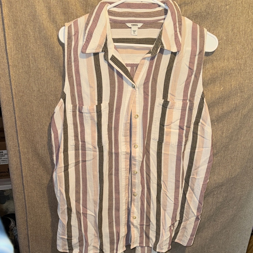 Sonoma Multicolor Striped Knit Top